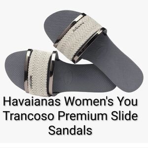 Havaianas Women's You Trancoso Premium Slide Sandals Size 9.5/10 NWT